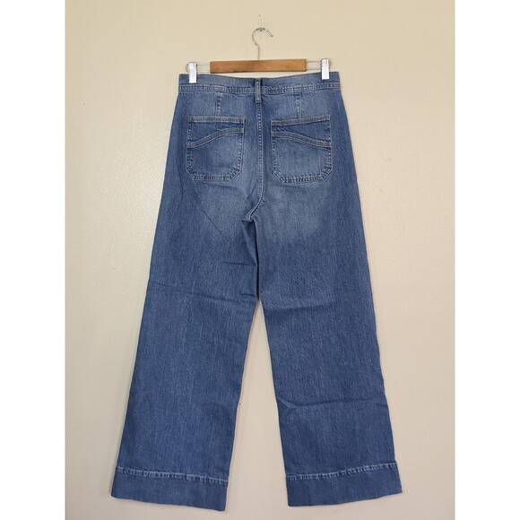 GAP Denim Wide Leg High Rise Jeans Womens Size 8 / 29 Stride Retro Boho - Picture 5 of 10
